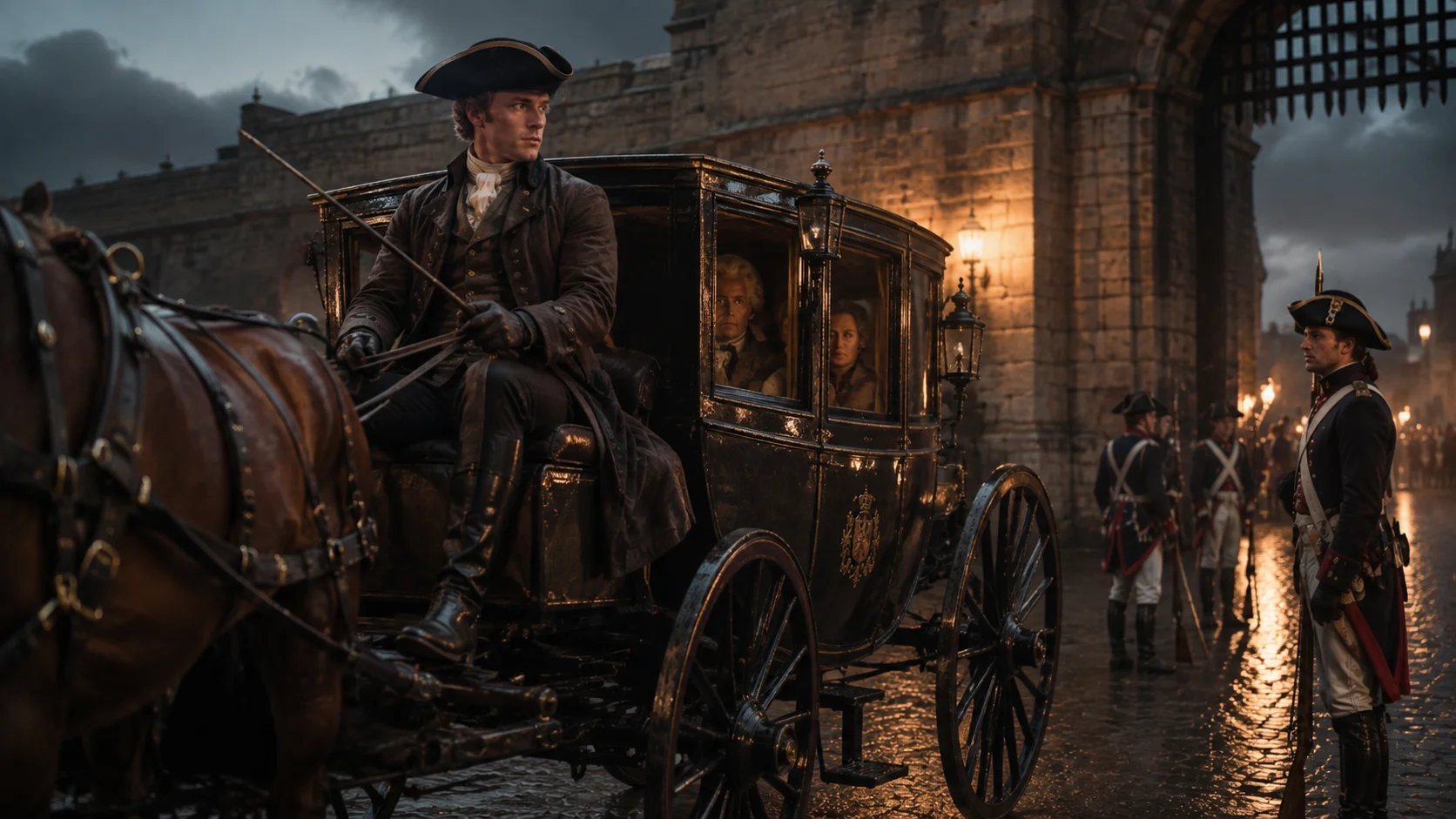 Axel von Fersen personally drove the carriage out of Paris disguised as a coachman, risking his own life to ensure the royals slipped past the heavily guarded city gates.