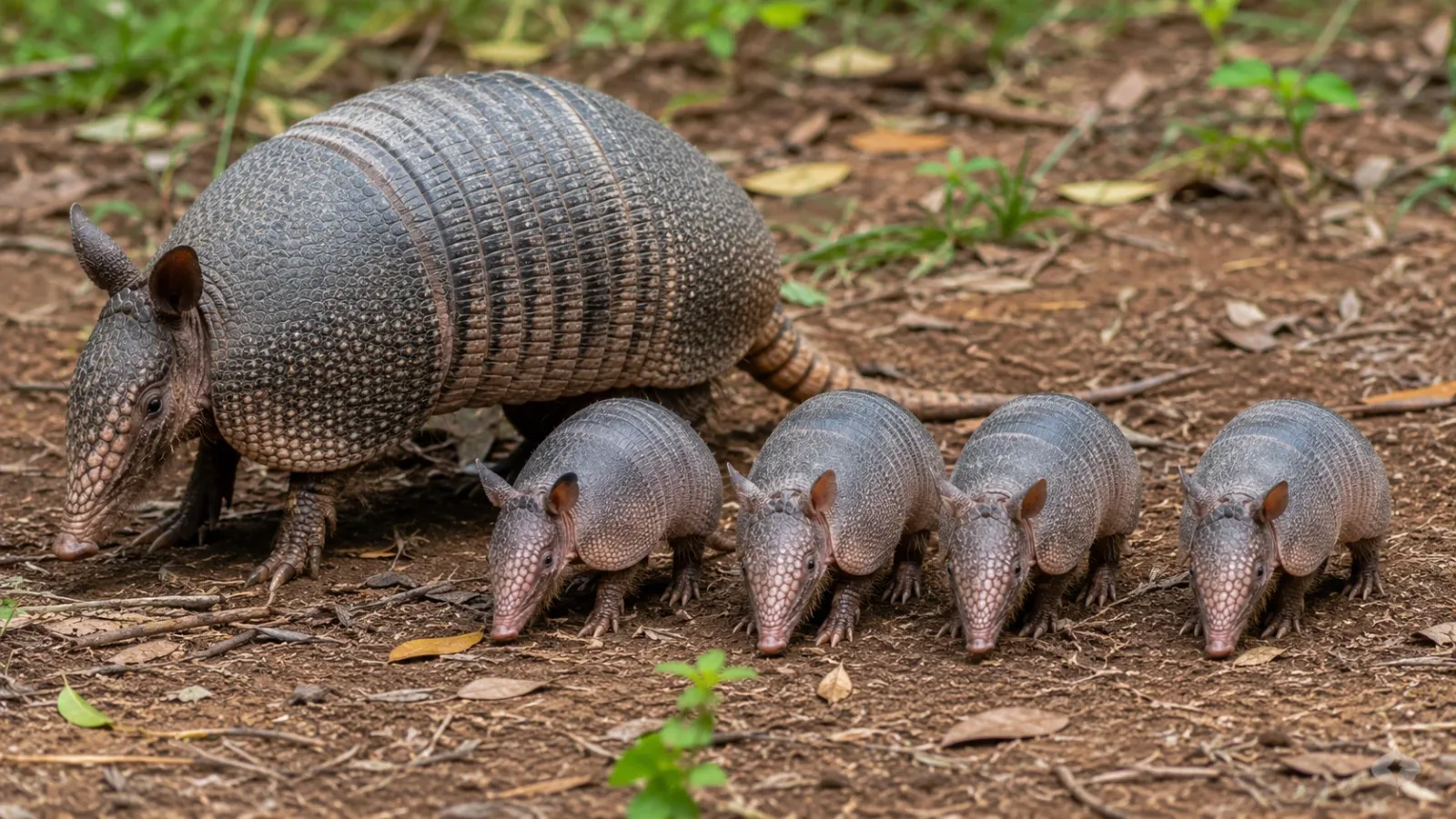 Armadillos Give Birth to Identical Quadruplets
