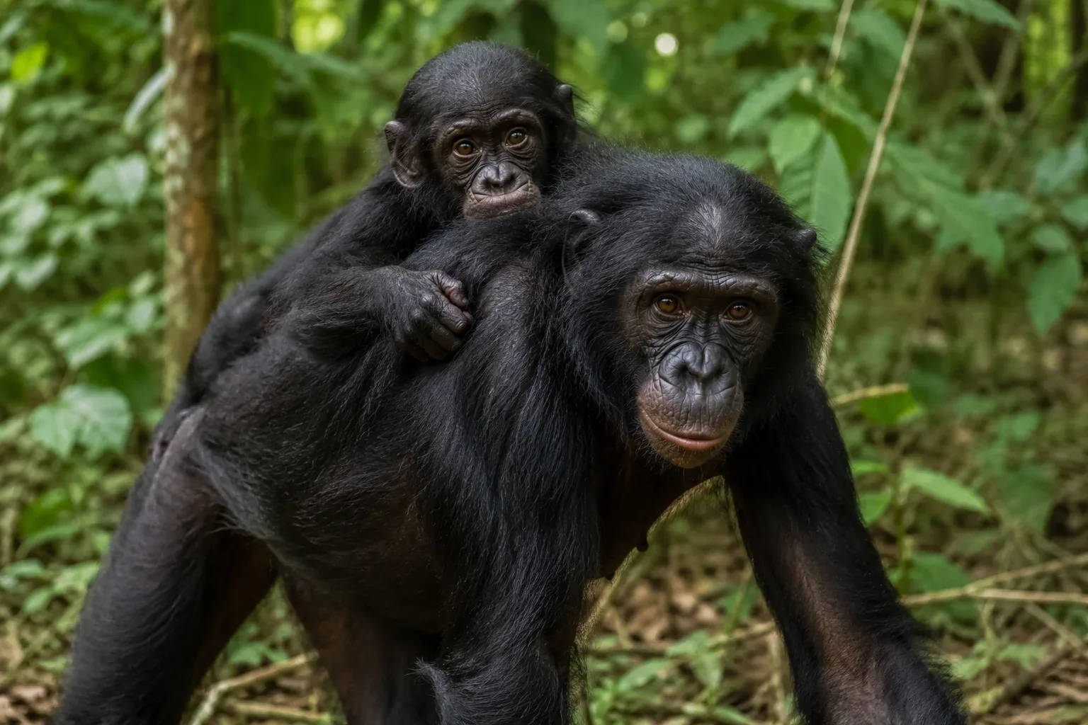 A mother bonobo will actively help her grown sons find mates 