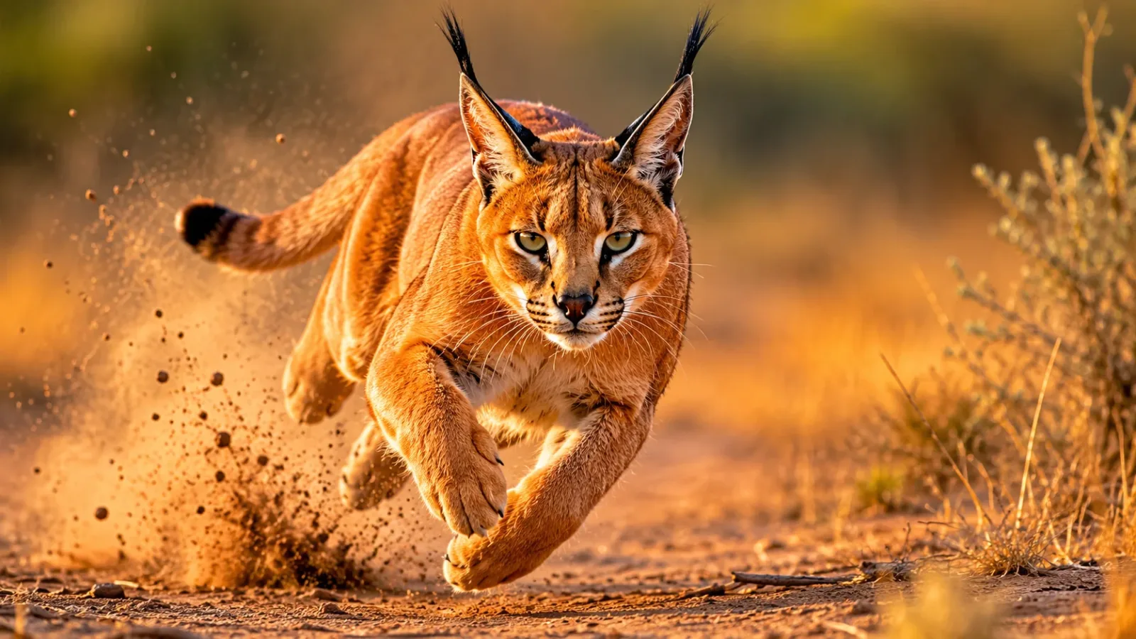 Caracal running