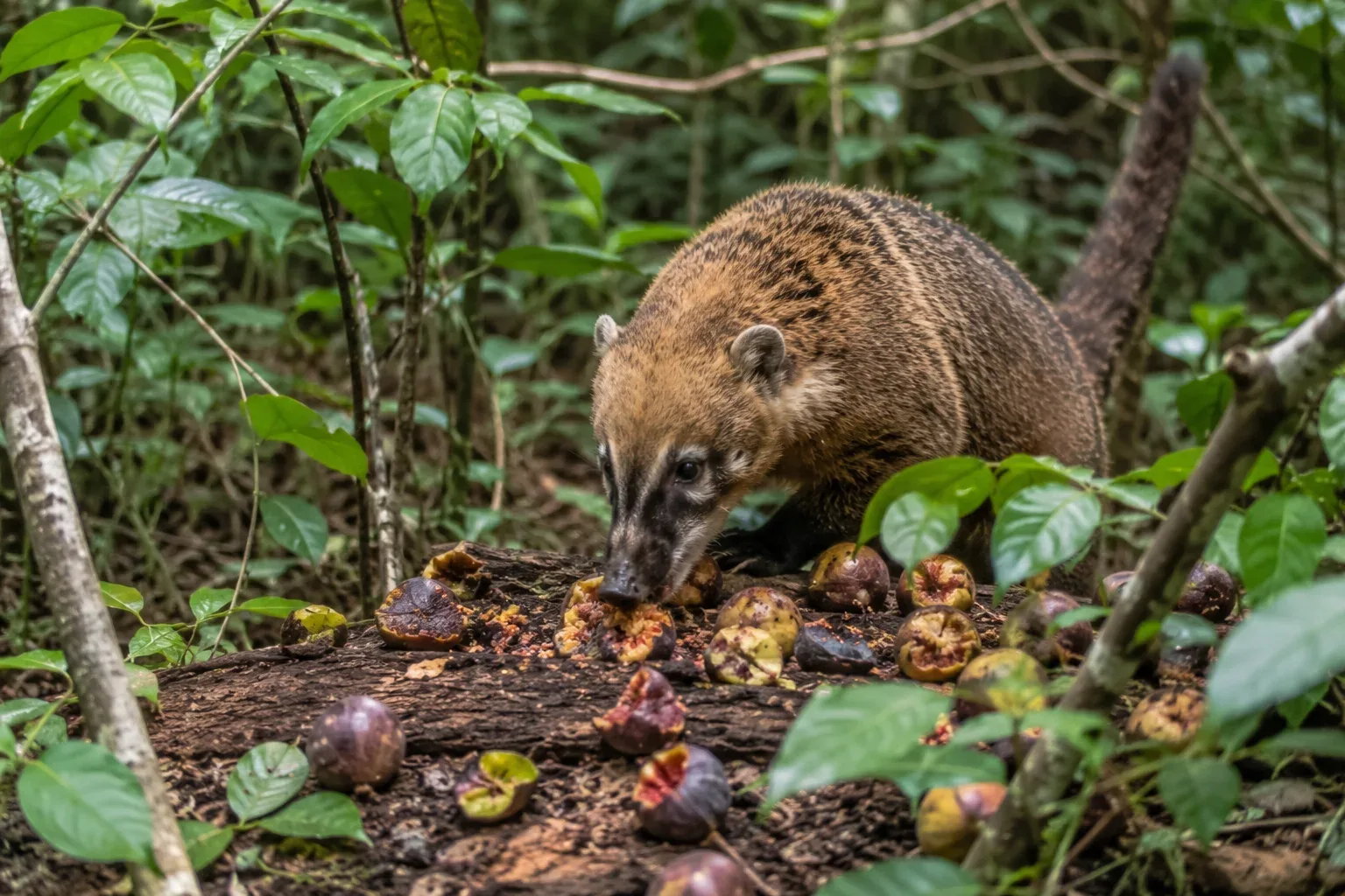 coatis are highly opportunistic omnivores with a massive sweet tooth