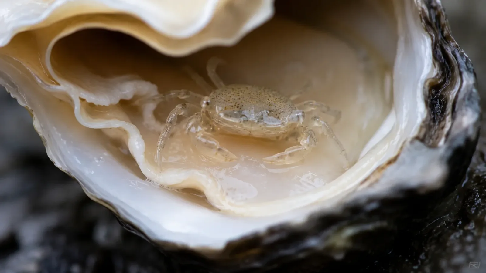 Pea Crabs Live Inside Living Oysters