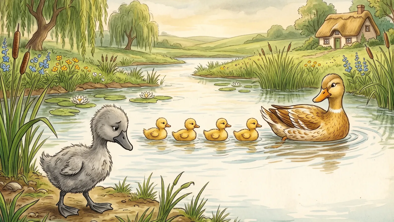 Illustration of "The Ugly Duckling"