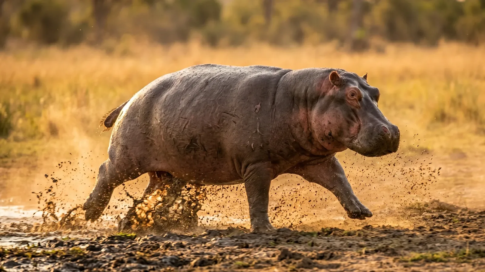 Running hippo