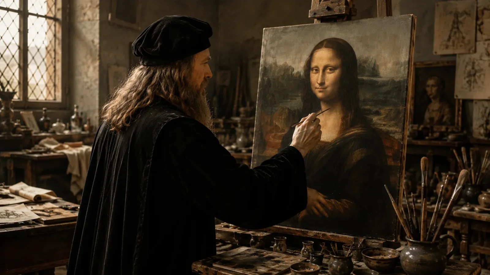 Leonardo da Vinci painting Mona Lisa.
