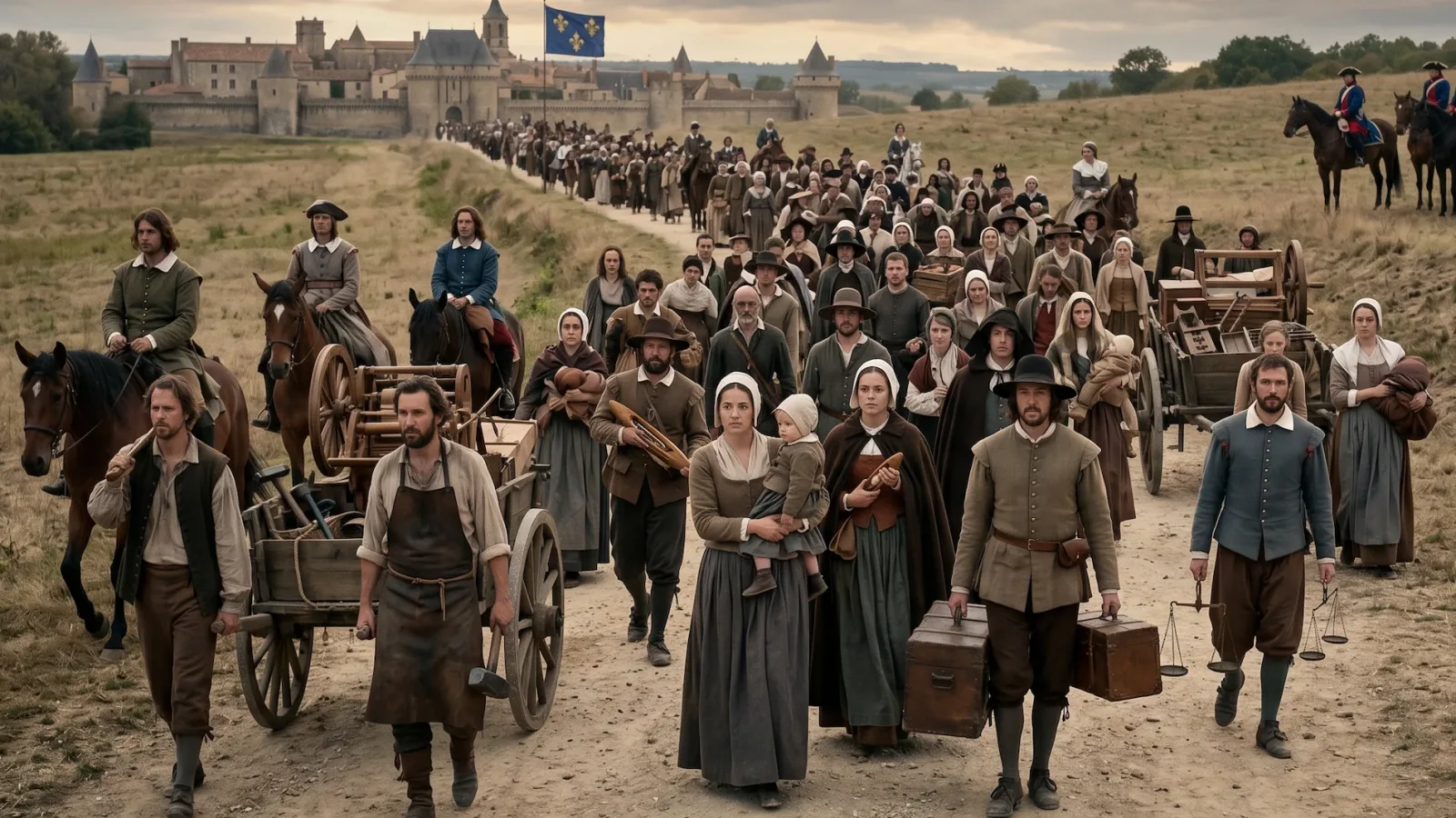 hundreds of thousands of highly skilled Protestant artisans, merchants, and soldiers completely fled the country after Edict of Nantes, causing a massive brain drain that severely damaged the French economy for generations.