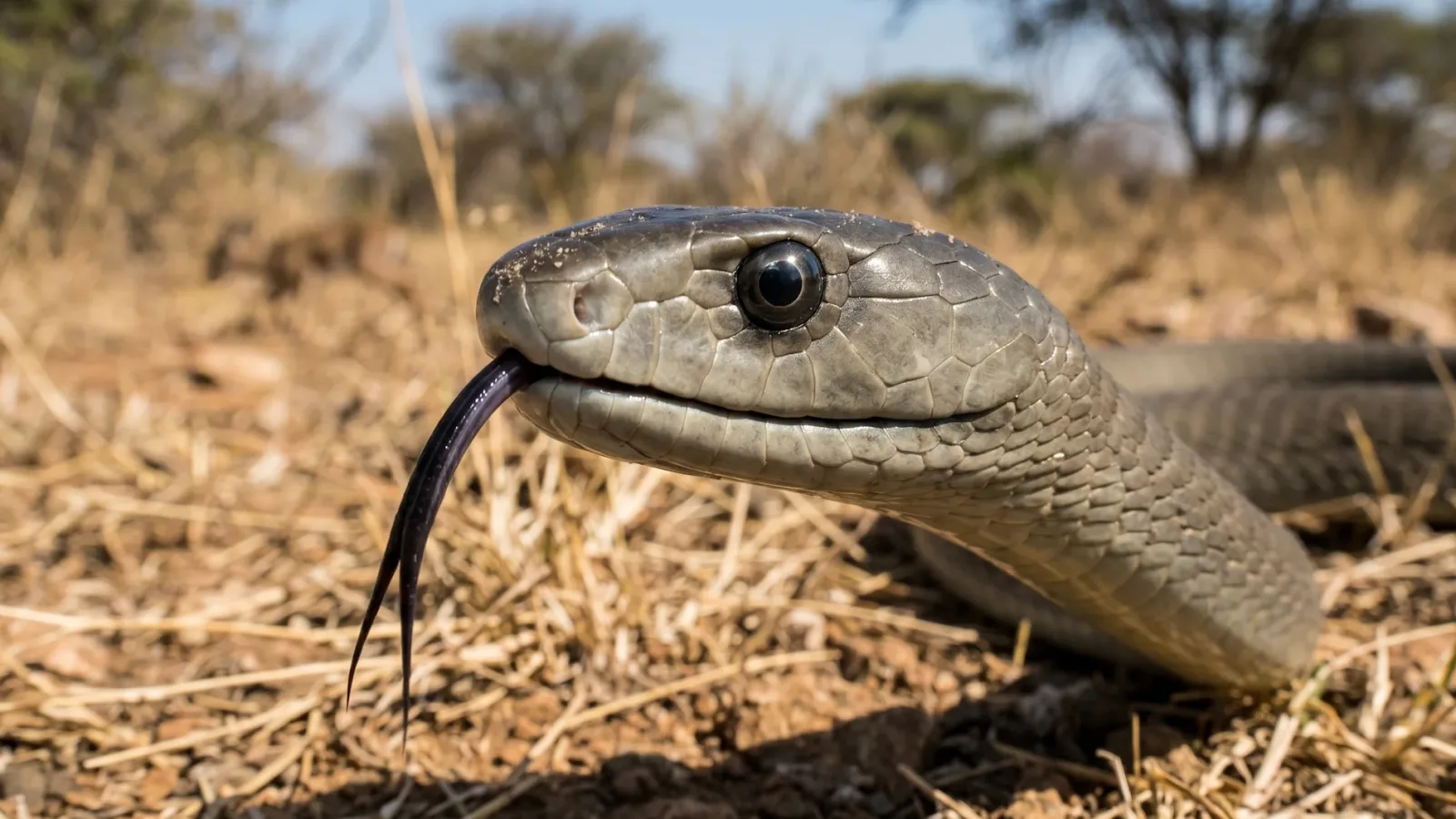 Unlike pit vipers, pythons, and rattlesnakes, mambas do not possess specialized thermal-sensing organs on their faces to detect the body heat of mammalian prey in the dark. Instead, they hunt almost entirely by utilizing their incredibly sharp daytime vision and their highly sensitive, forked tongues. They are exclusively diurnal predators, meaning they actively hunt during the brightest hours of the day. They rely on their massive eyes to spot the slightest movement in the brush before chasing down their prey with explosive speed.
