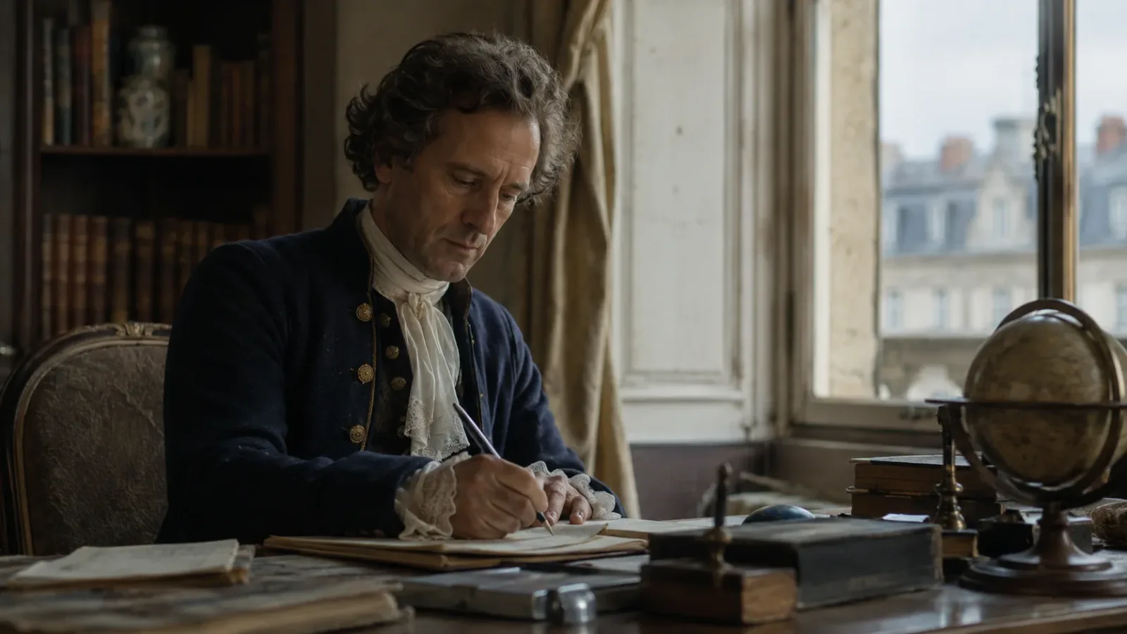 Montesquieu in his job.