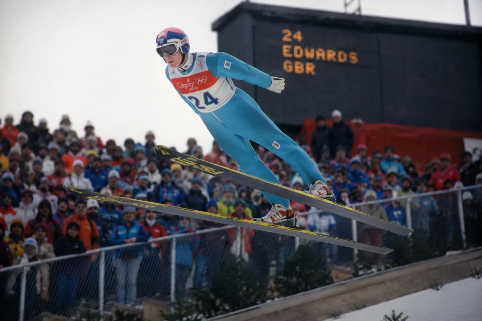 At the 1988 Calgary Olympics, British amateur jumper Michael Edwards, known affectionately as "Eddie the Eagle," became a global folk hero.