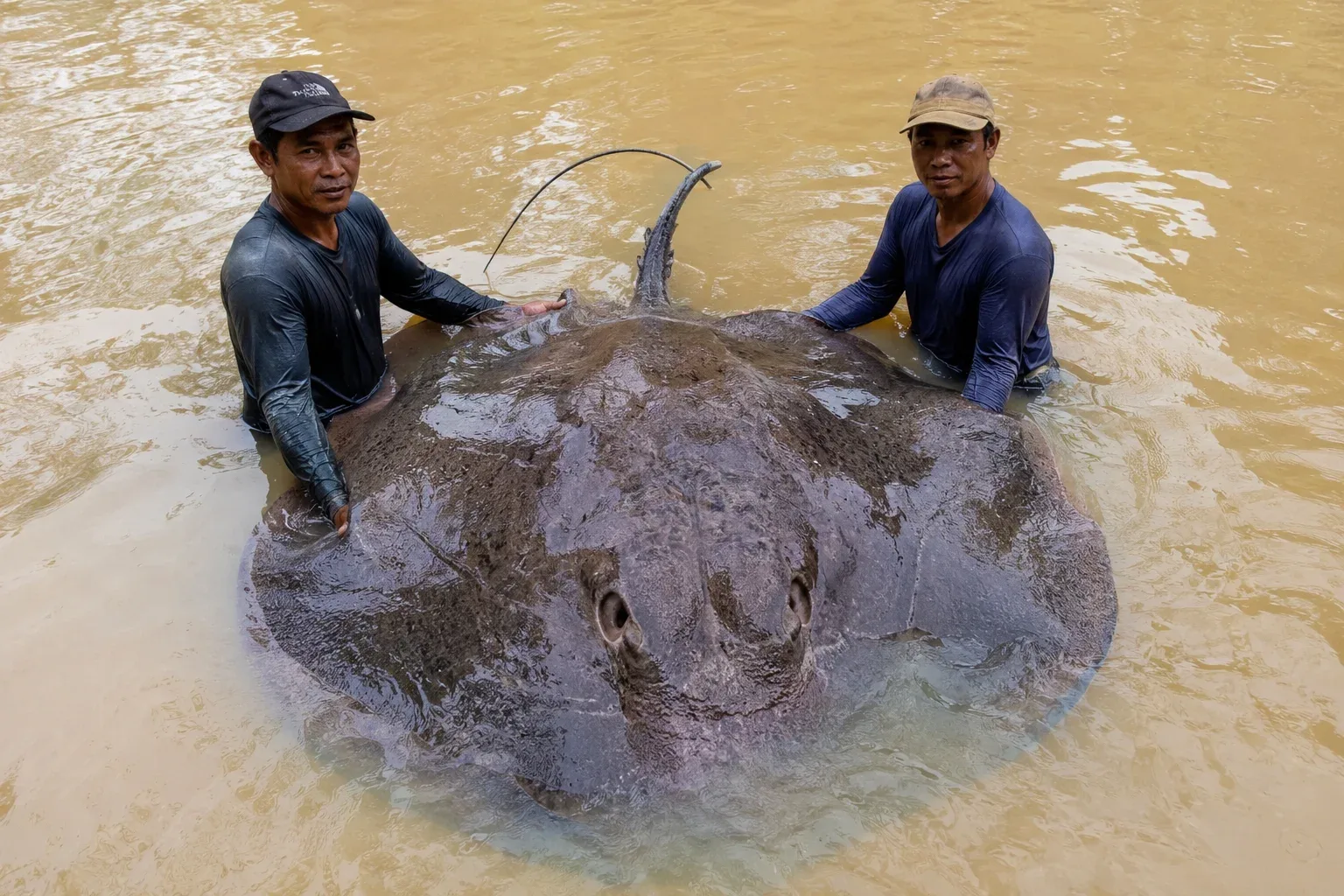 he giant freshwater stingray, found heavily in the murky depths of the Mekong River in Southeast Asia, is widely considered one of the largest freshwater fish on the planet.