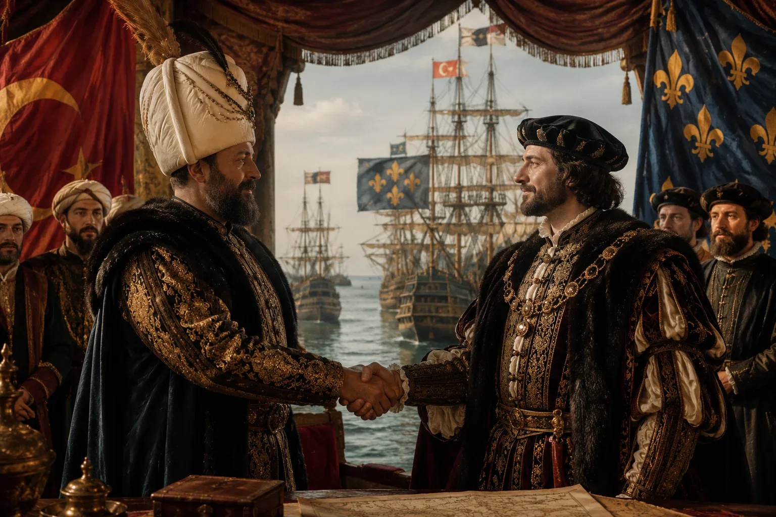 Suleiman formed a strategic military and economic alliance with King Francis I of France in 1536.
