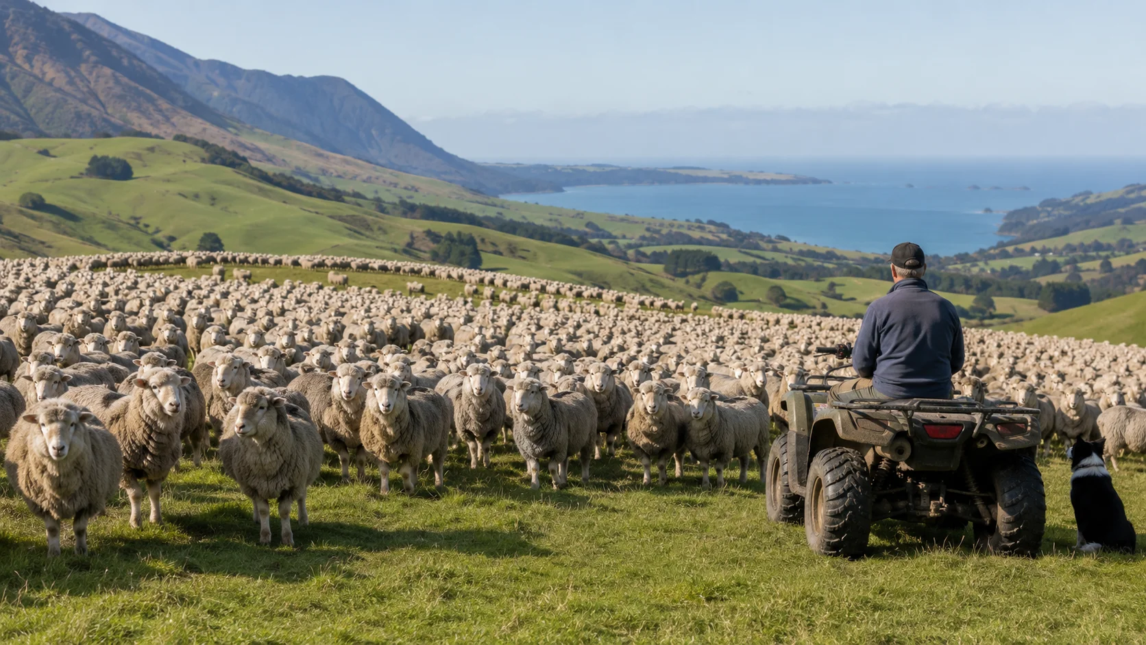 New Zealand is globally famous for its massive agricultural exports, particularly lamb and wool.