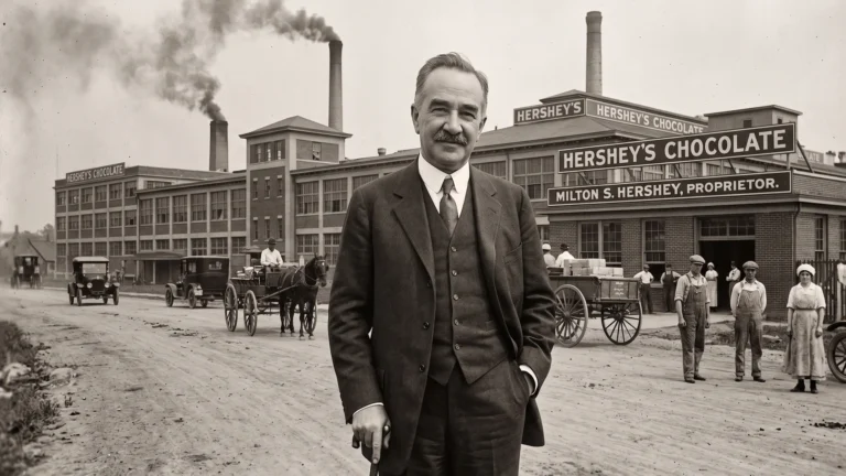 A portrait of Milton Hershey